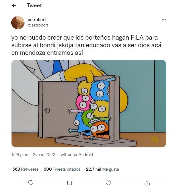 El tweet viral de un mendocino que desató una polémica.