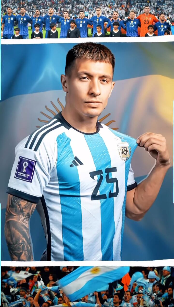 Lisandro Martínez delantero de la Selección Argentina.