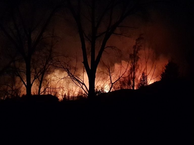 Incendio en Potrerillos.