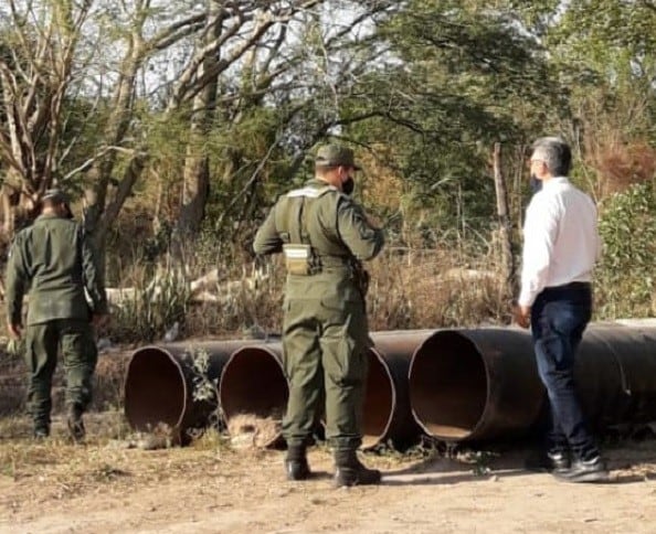 El Concejal Gutierrez denunció la aparición de los caños a la Gendarmería