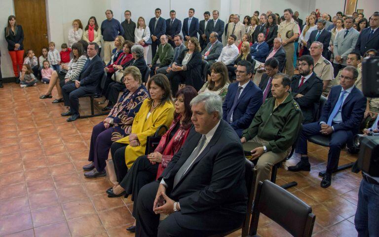 Autoridades presentes en el acto de jura del nuevo juez federal N° 1 Esteban Hansen.