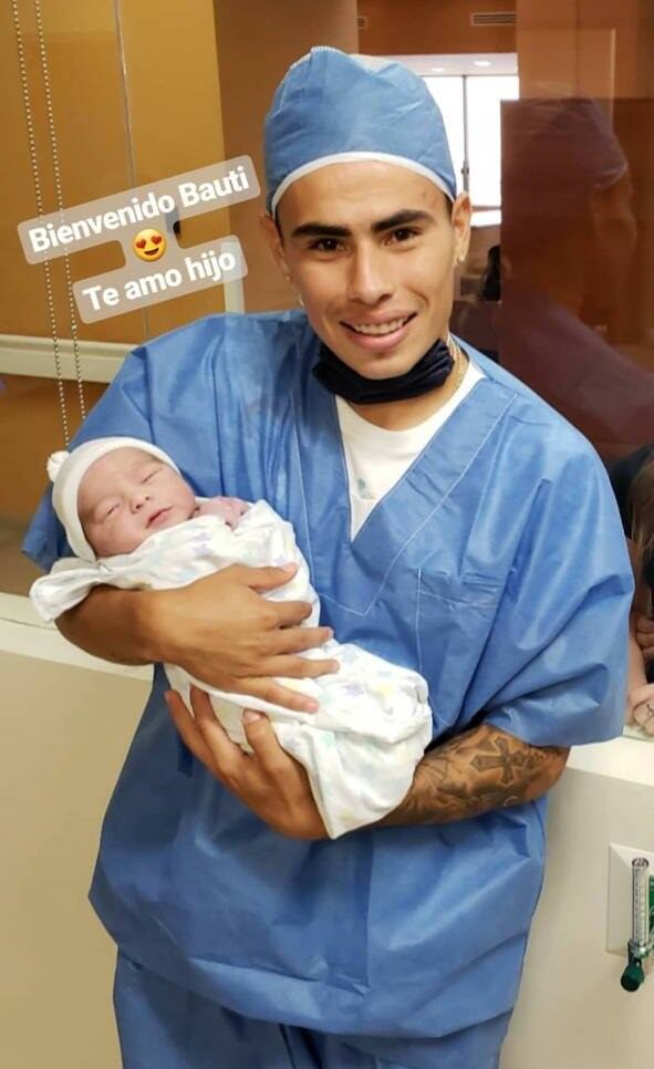 El Chino y su hijo, Bautista.