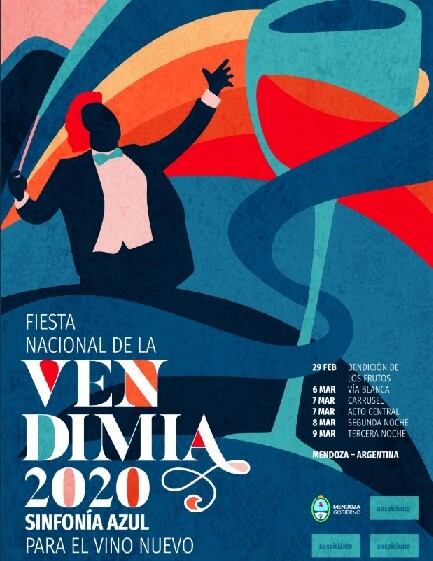 El nuevo afiche de la vendimia 2020.