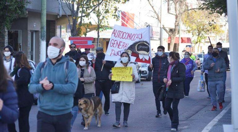 Reclamo docente (Vía Santa Rosa)