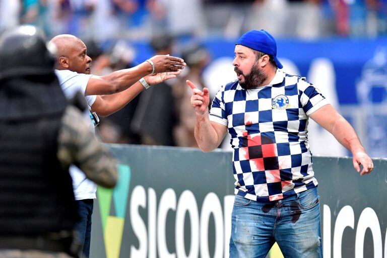 Descendió Cruzeiro y se produjeron graves incidentes (Foto: Douglas Magno/AFP)