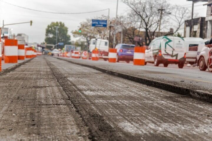 Los trabajos sobre la Avenida Calchaquí