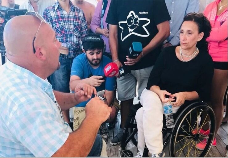 Gustavo D'angelo con Gabriela Michetti en febrero de 2018