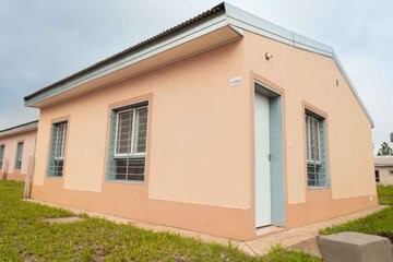 La nueva casa de la familia de la docente Valdez en Itaembé Guazú.