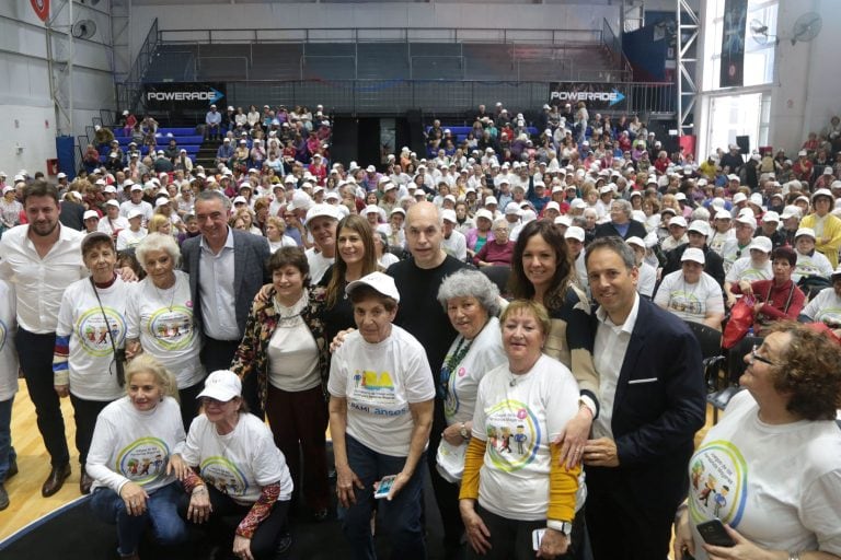 Rodríguez Larreta, Stanley y Ocaña presentaron los Juegos de las Personas Mayores Buenos Aires 2018. (GCBA)