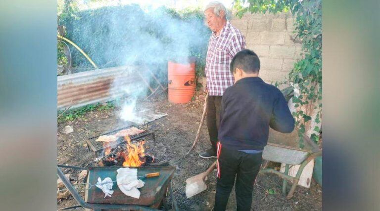 También pudieron compartir un asado (TN y La Gente)