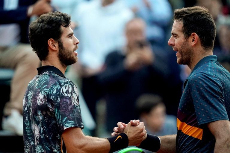 Juan Martín del Potro quedó eliminado de Roland Garros ante Karen Khachanov. (AFP)