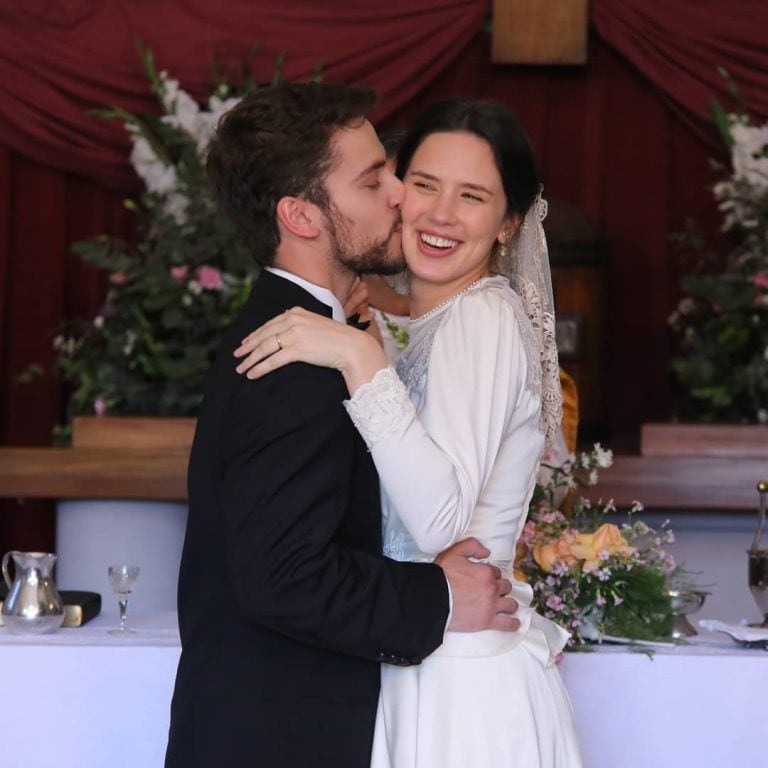 La pareja de #Brunia (Bruno Salvat y Lucía Morel) terminó con un feliz casamiento en el que el hombre que entregó a la novia fue su pequeño hijo (Foto: Captura de video)