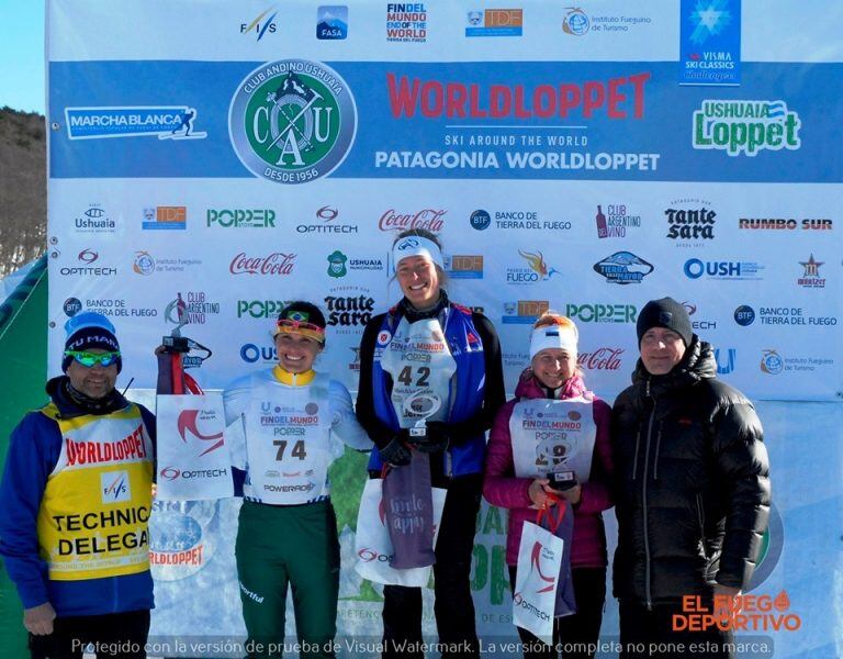 Podio femenino WorldLoppet y Marcha Blanca - Fotos: Fuego Deportivo