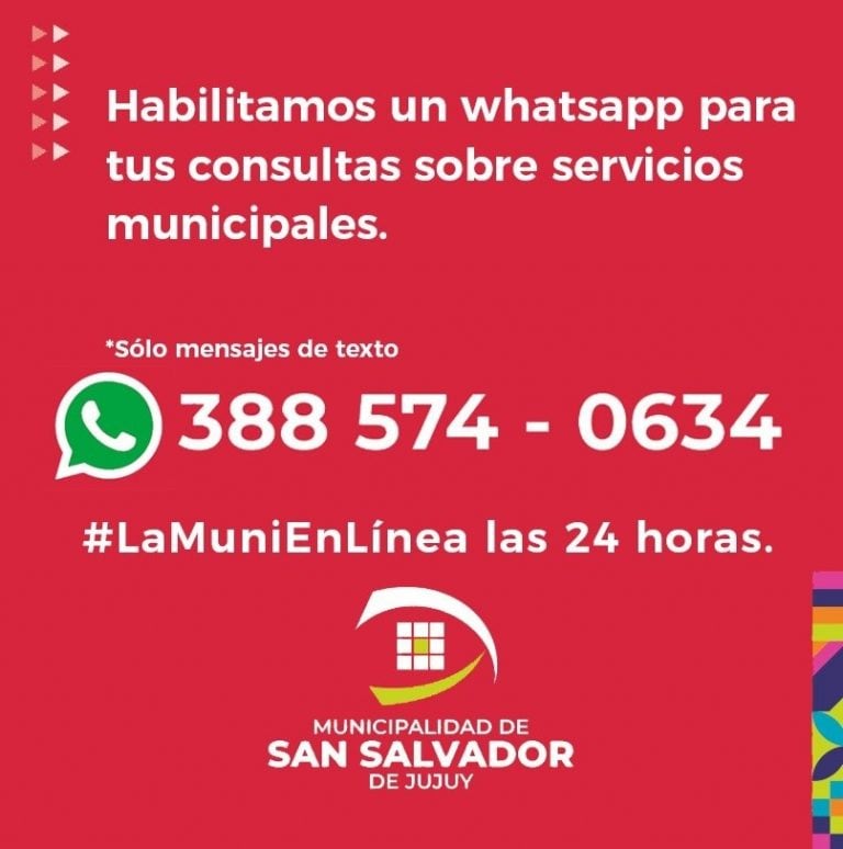 La ciudadanía podrá consultar acerca de los servicios municipales,a través del celular mediante la aplicación WhatsApp.