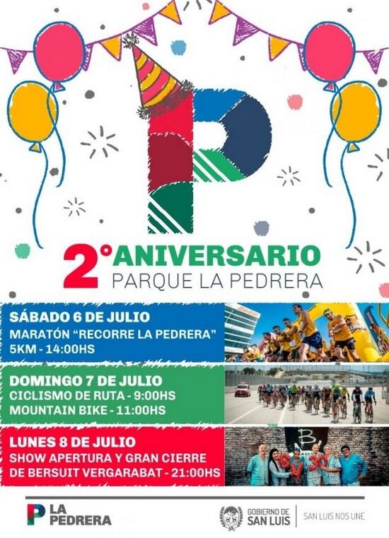 Festejo del segundo aniversario del parque villamercedino.