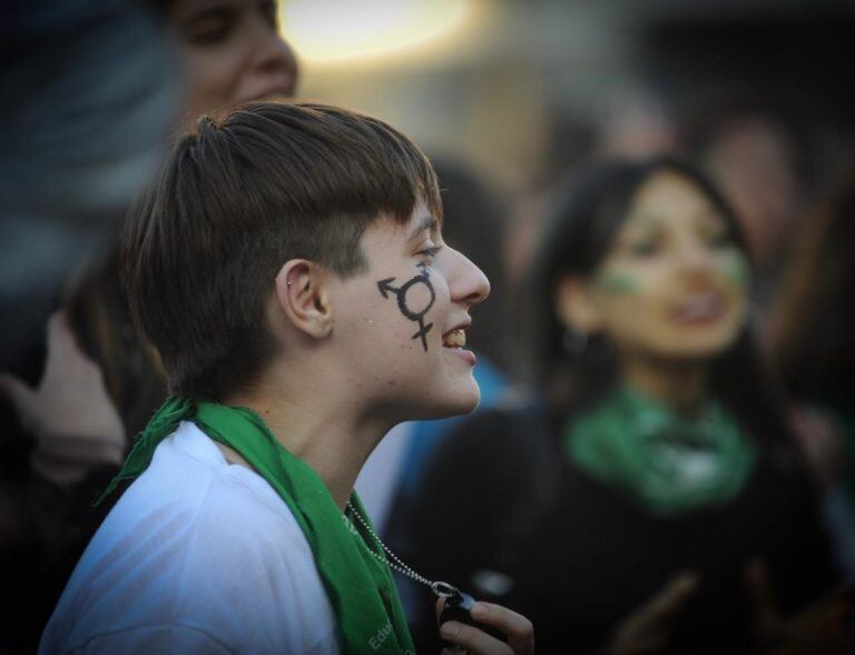 Marcha por la legalización del aborto en el Congreso. Federico López Claro.