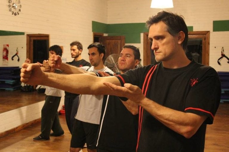 Clase abierta de Kung Fú en el gimnasio Ana Giró