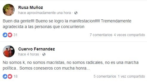 Los agradecimientos se multiplicaron tras el reclamo. (Captura)