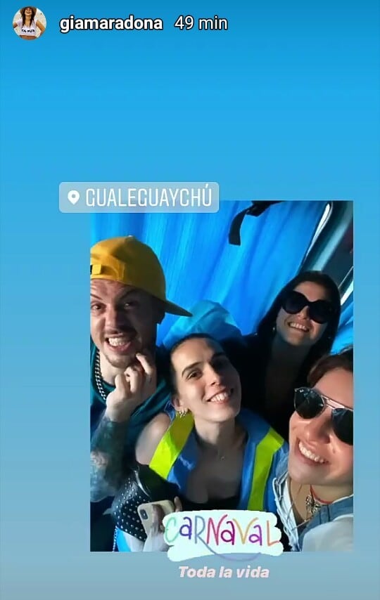 Giannina Maradona en Gualeguaychú
Crédito: Instagram/víaGchú