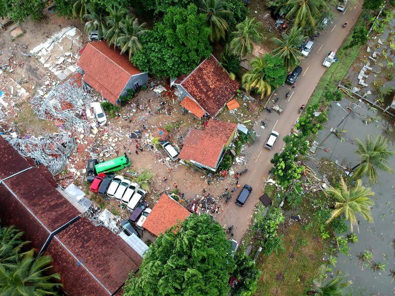 Así quedaron las zonas afectadas por el tsunami (AFP)