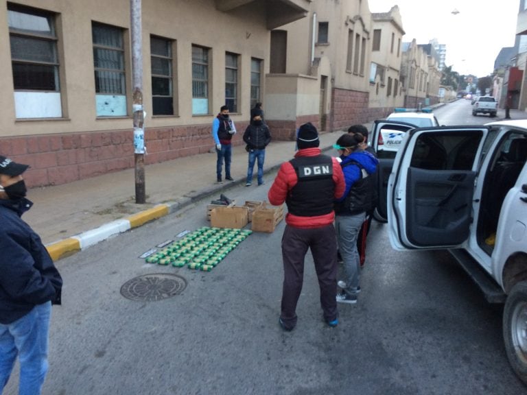 Sesenta paquetes de hojas de coca eran trasportados en la caja de la camioneta conducida por un hombre con domicilio en Perico.