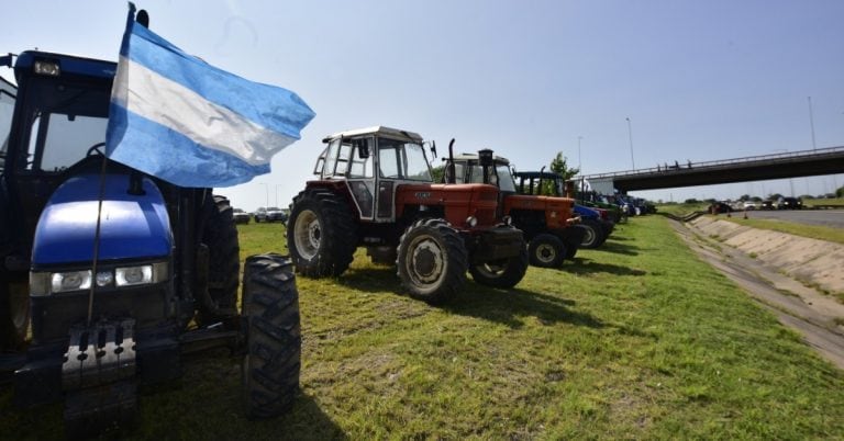 Tractorazo a la vera de la Circunvalación de Córdoba, 8 de enero 2020