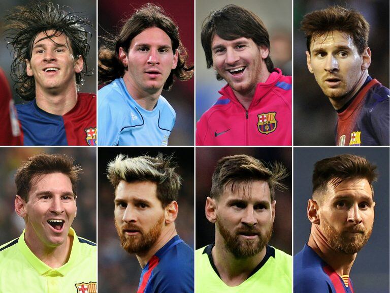 El paso del tiempo de Lionel Messi, durante sus distintas etapas en el FC Barcelona. (AFP)