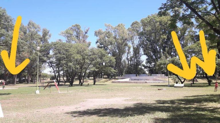 Fotos con las medidas del plano del municipio para ver con exactitud lo que ocupa la pista de skate