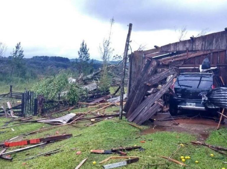 Un temporal destruyó el municipio de Caá Yarí. (Foto: Misiones Online)