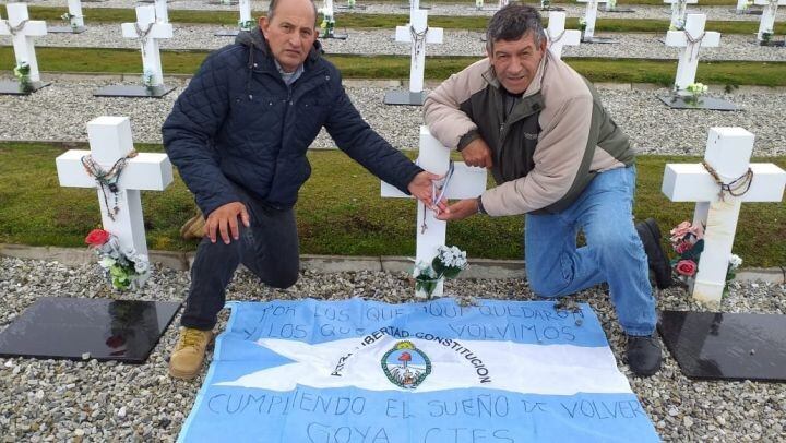 Veteranos de guerra vuelven a pisar suelo Malvinense