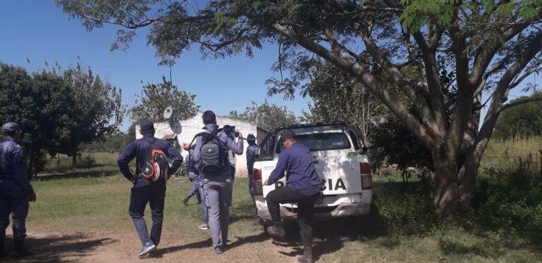 La policía realiza búsqueda en la zona de montes, con rastrillaje humano y apoyo en drones pero no se ha logrado resultado alguno.