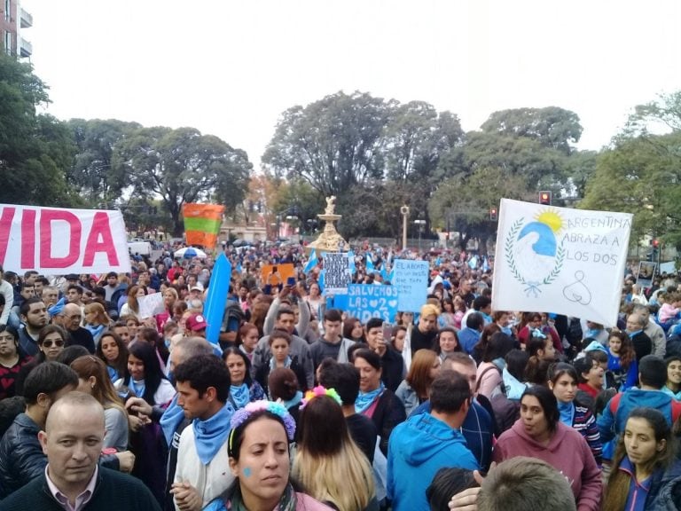 Marcha contra la despenalización del aborto en Rosario. (@rober2024)