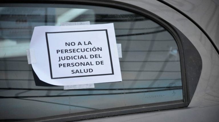 Protesta de los trabajadores de la Salud (Vía Santa Rosa)