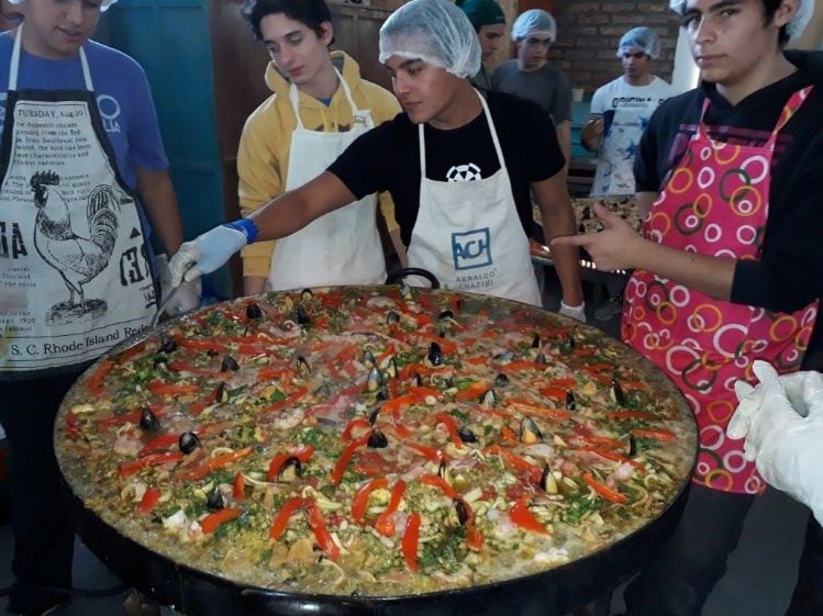 Paella solidaria.