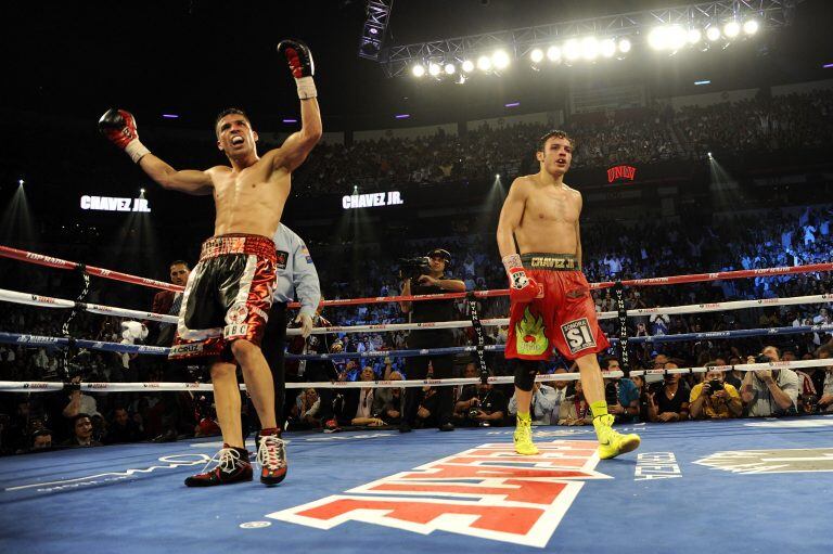 "Maravilla" Martínez le ganó a Julio César Chávez Jr en 2012. Foto: AFP.