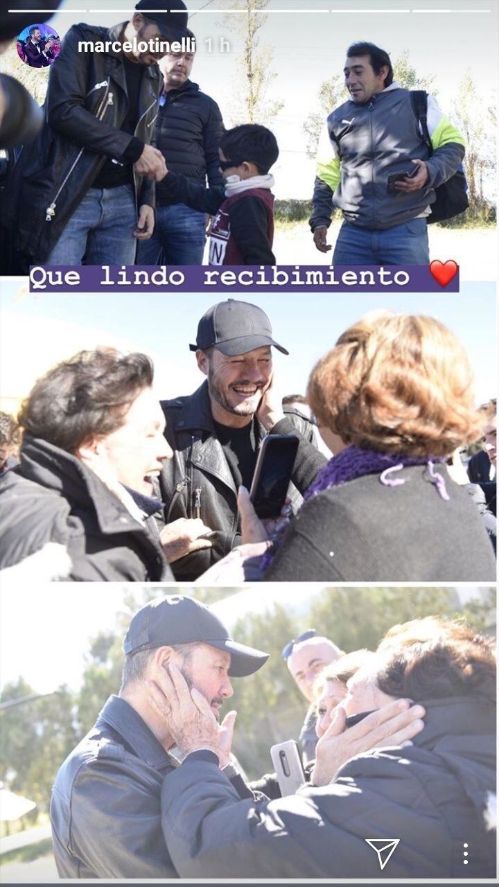 El recibimiento al bajarse del avión.