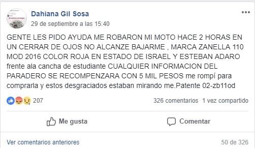 En un mes robaron al menos 12 motos.