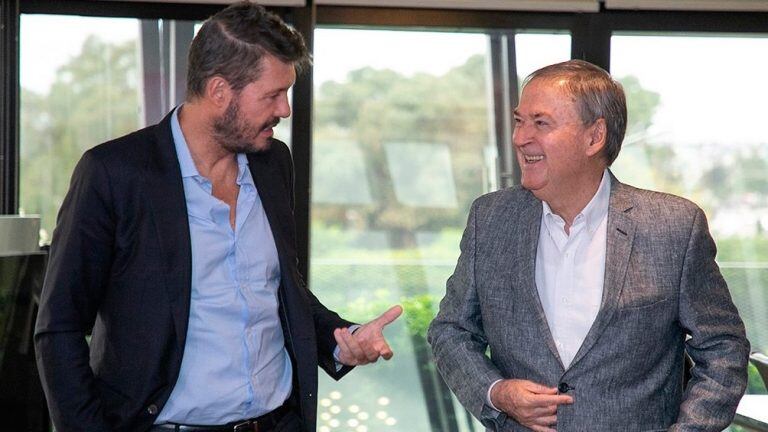 Marcelo Tinelli y Juan Schiaretti (Foto: Télam)