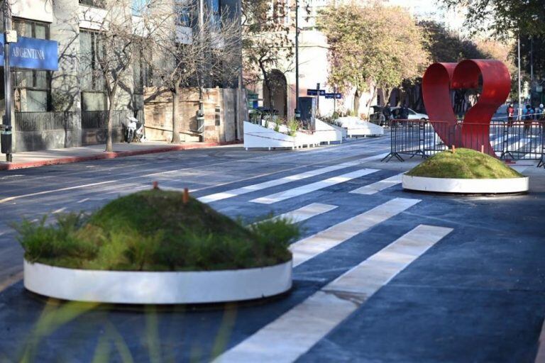 Así quedó la "gran manzana" en la zona de la plaza San Martín.