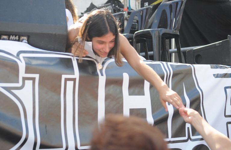 Marcha en el Congreso a un mes del asesinato de Fernando Báez Sosa. (Clarín)