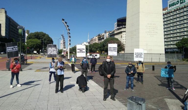 La protesta del Polo Obrero. (Twitter)