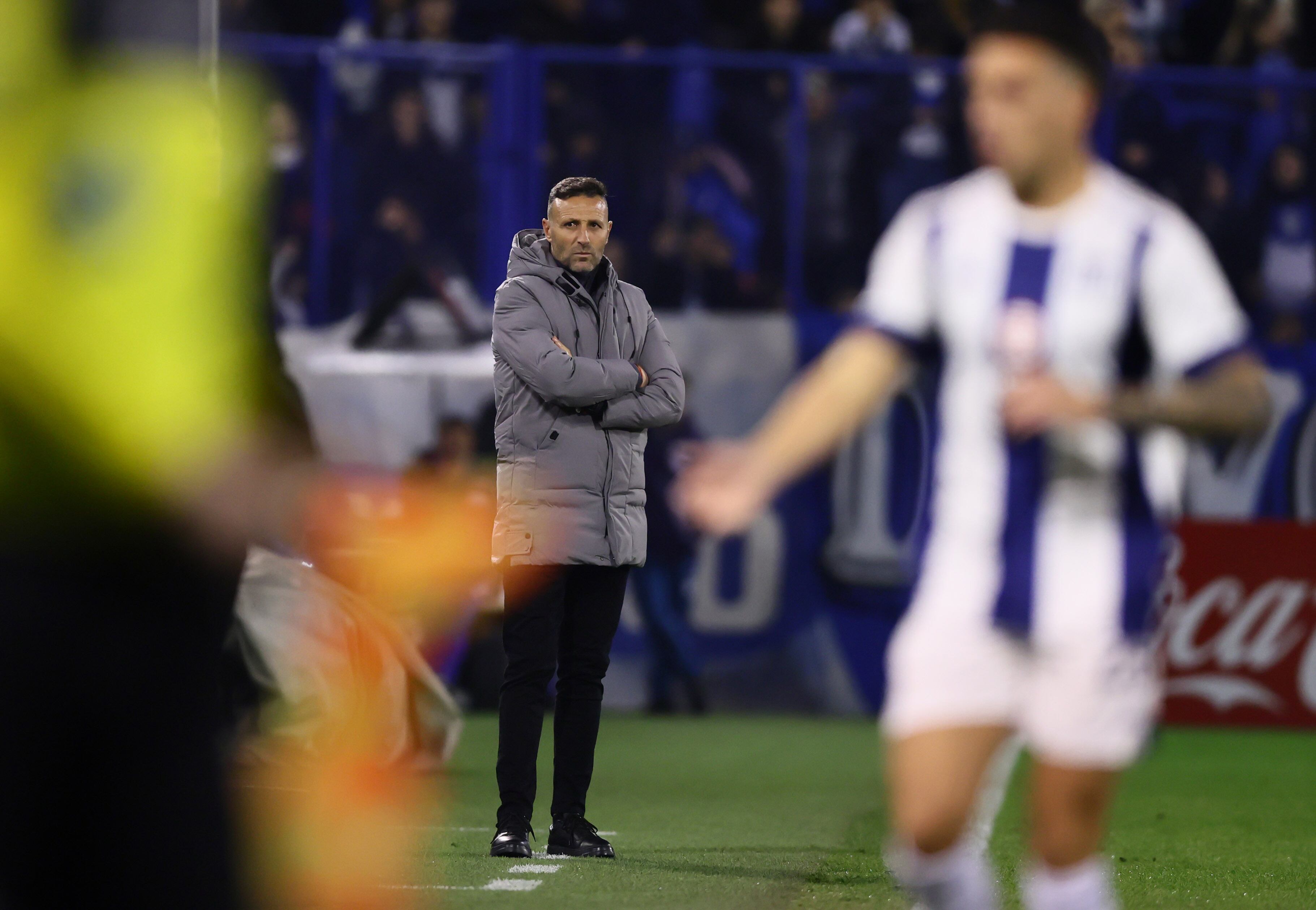 Walter Ribonetto en el partido de Talleres ante Vélez. (Fotobaires)