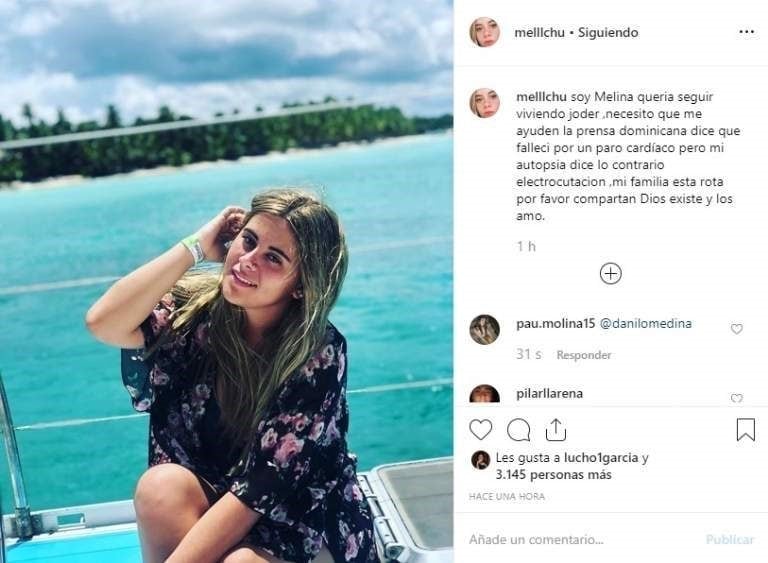 La publicación que hizo la familia de Melina se viralizó