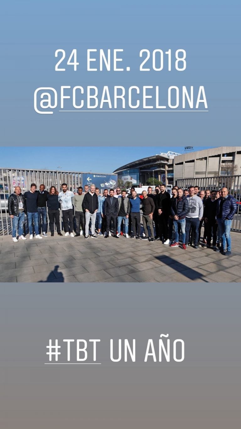 El ex River publicó en Instagram una foto junto a sus compañeros. (@mascherano14)