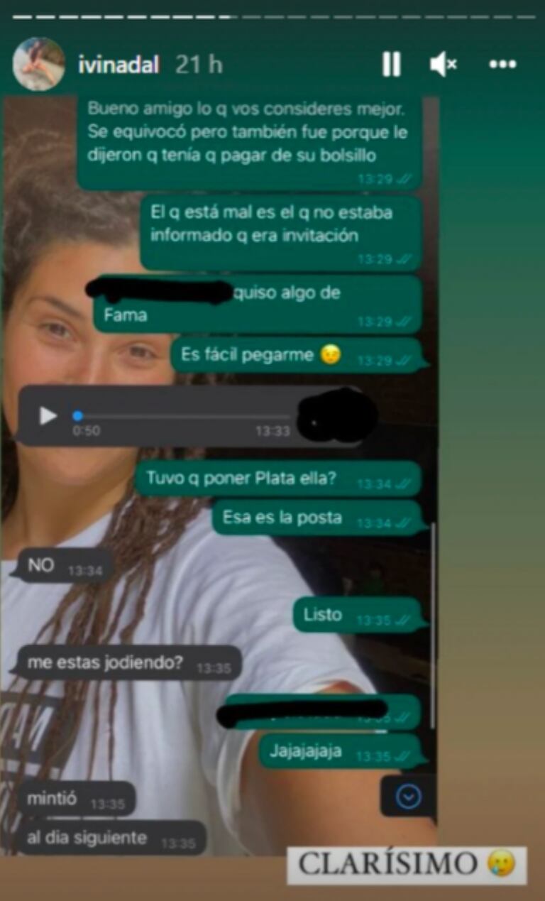 La modelo habló con la dueña del local para desmentir la denuncia.