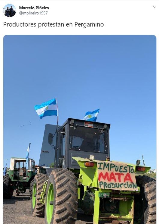 Tractorazo en Pergamino