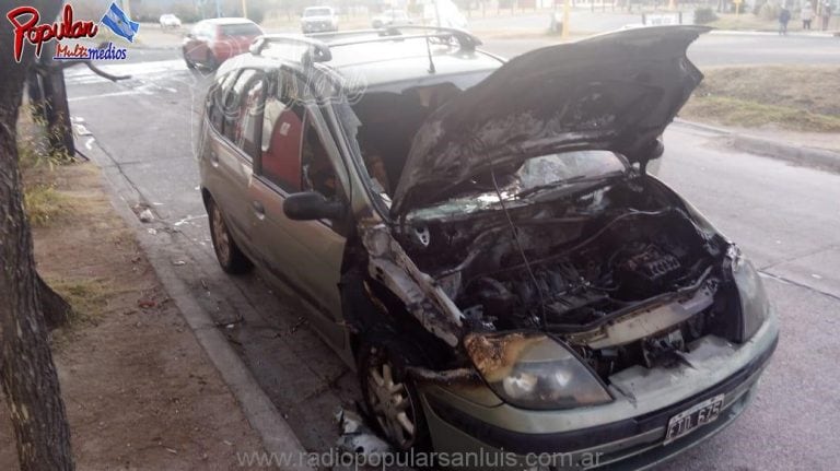 Así quedó el Renault Scenic.