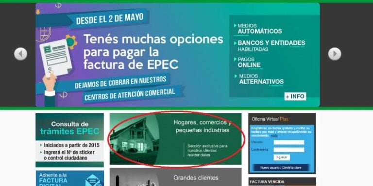 Paso a paso, los trámites de Epec que se pueden hacer por Internet.