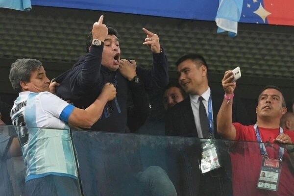 Gestos obscenos de Maradona