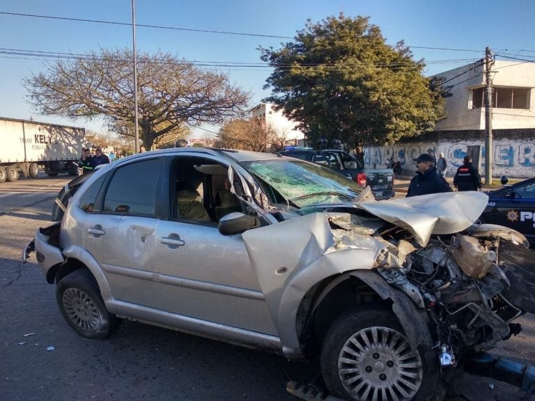 El accidente se produjo en bulevar Segui y Rodríguez.